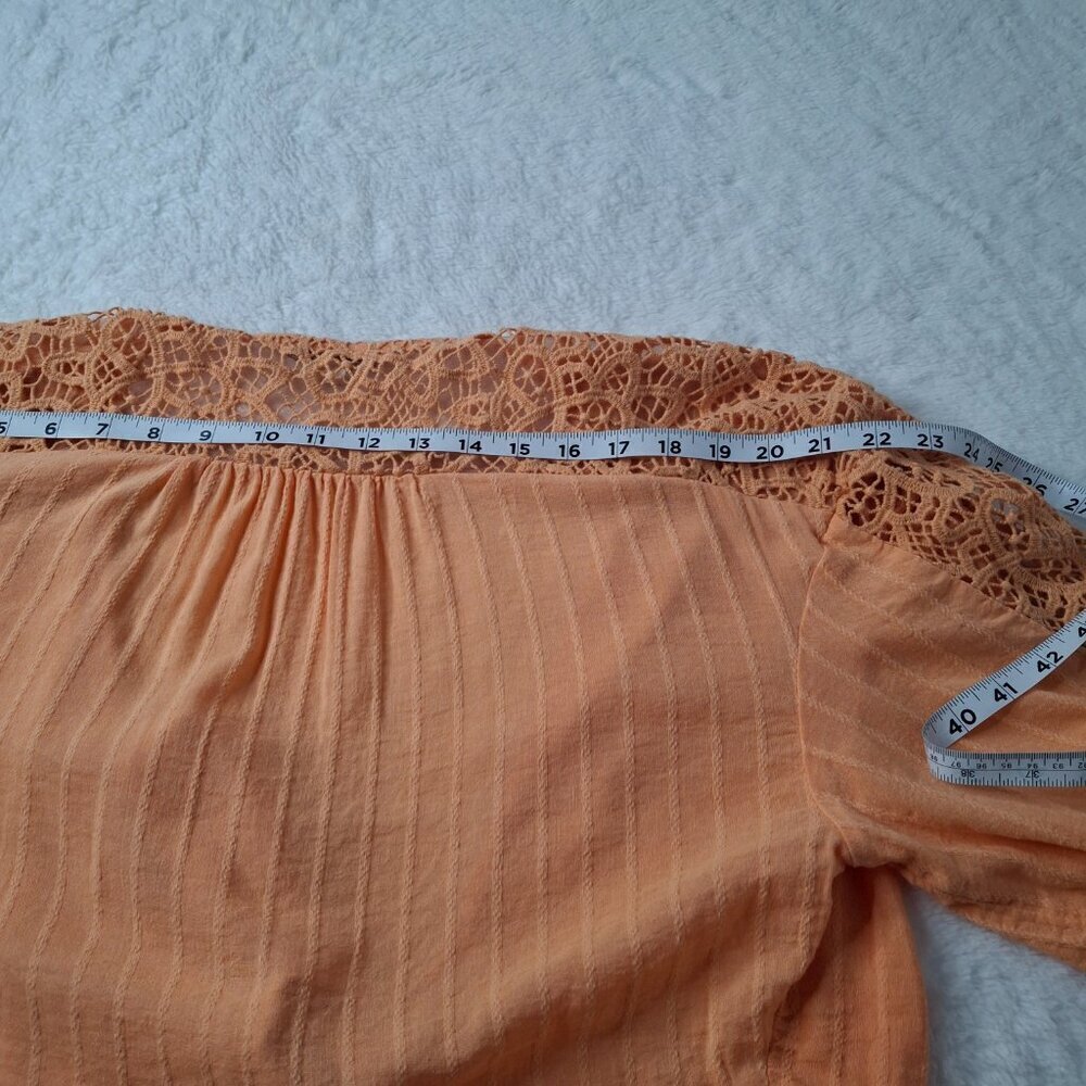 American Eagle Crochet Bolero Top Sz L Relaxed Cover Up Boho Cottagecore - Picture 16 of 16